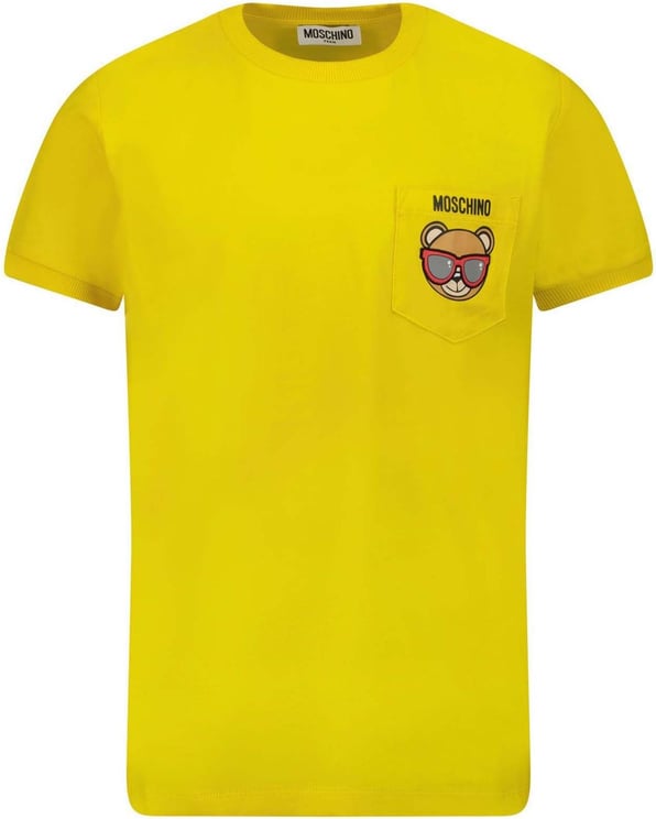 Moschino Kinder T-shirt Geel Geel