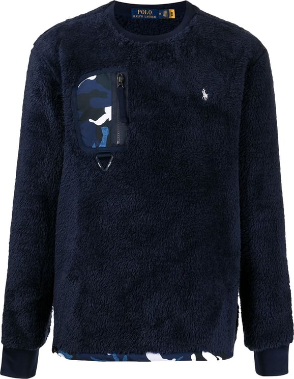 Ralph Lauren Cortina Sherpa Sweatshirt Blauw