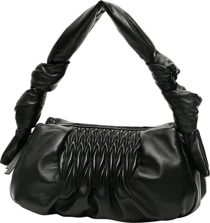 Miu Miu Miu Miu Leather Knot Bag Zwart