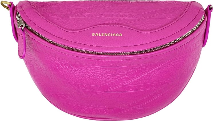 Balenciaga Logo Leather Souvenir Bag