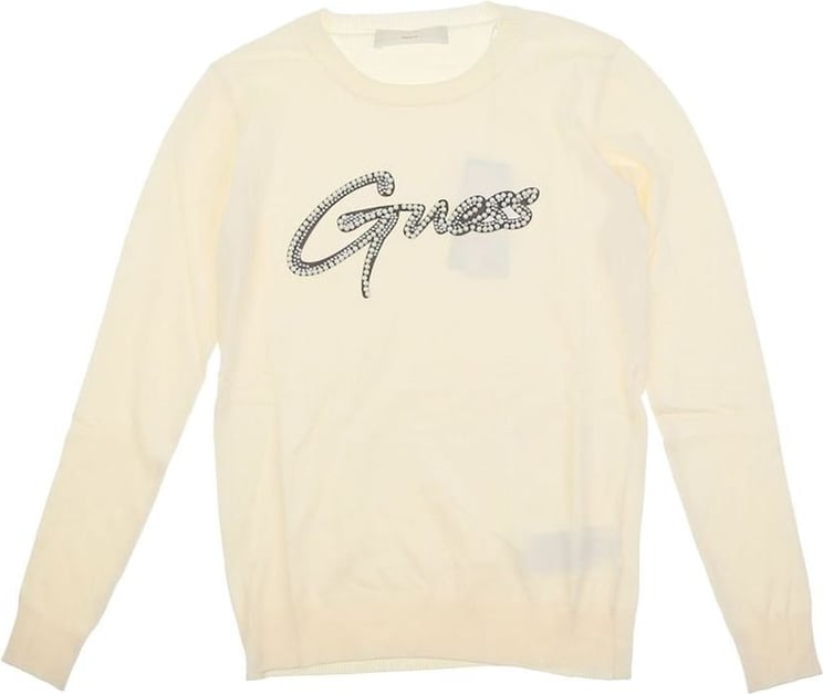 Guess Ada Rn Ls Swtr Cream White Wit