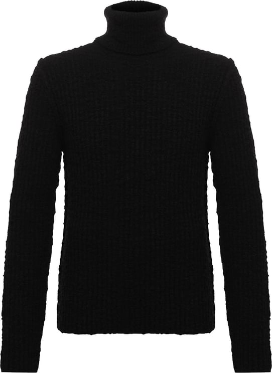 Dolce & Gabbana Dolce & Gabbana High Collar Wool Blend Sweater Zwart