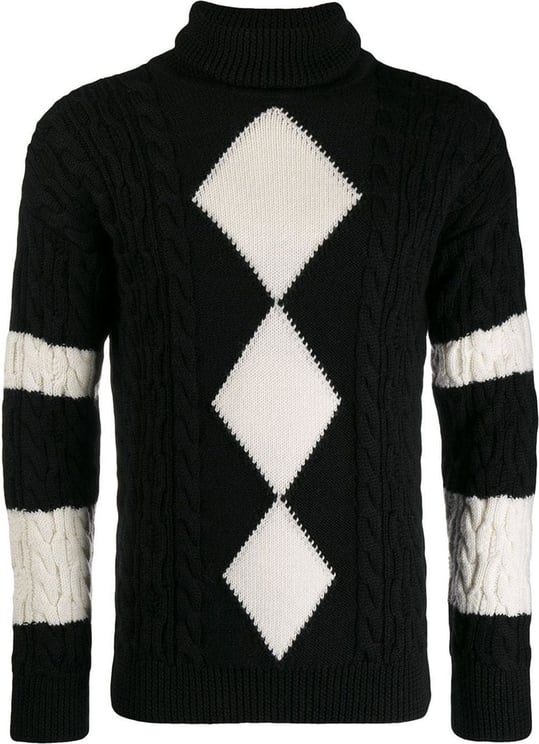 Saint Laurent Saint Laurent Wool Turtleneck Sweater Knit Zwart