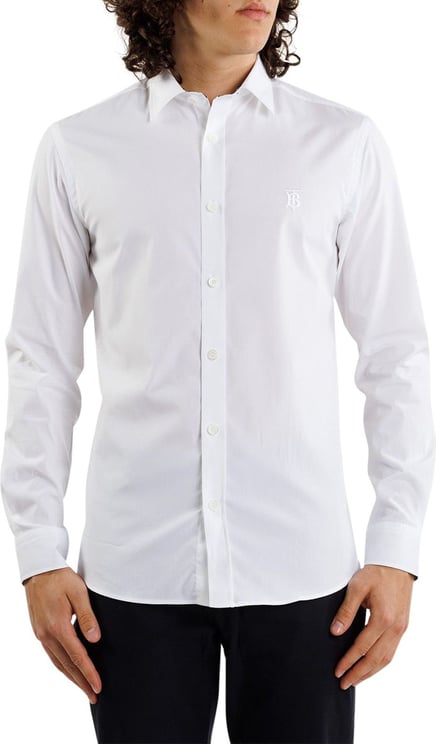 Burberry White Monogrammed Shirt Wit