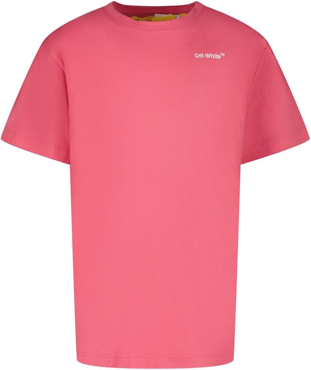 OFF-WHITE Kinder T-shirt Fuchsia Roze