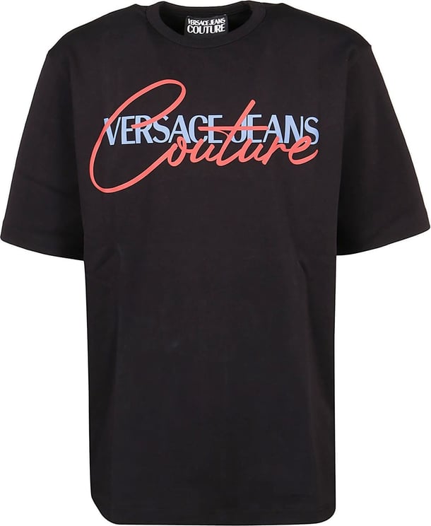 Versace Jeans Couture Rubber T-shirt Black Zwart