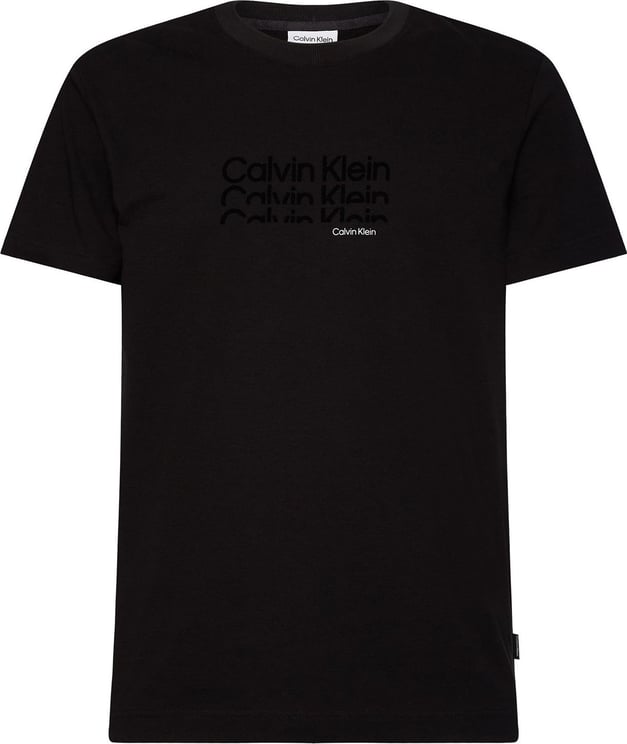 Calvin Klein Triple Logo T-shirt Zwart Black