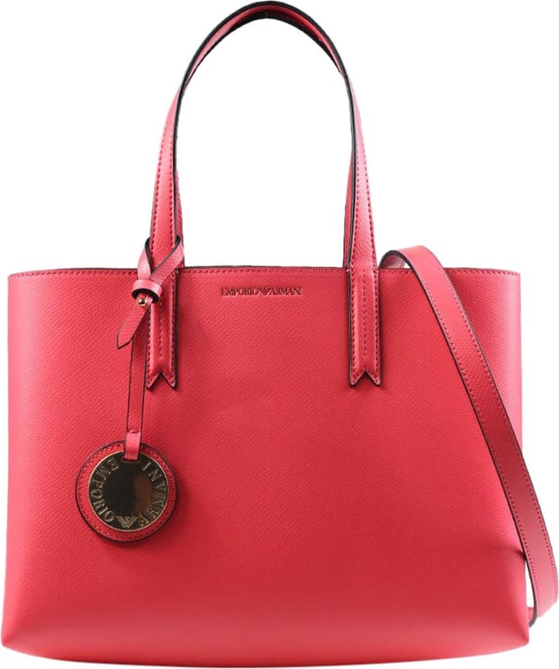 Emporio Armani Coral Faux Leather Handbag Pink Pink