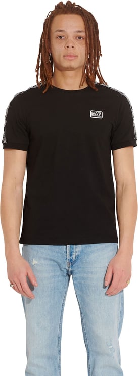 EA7 T-shirt Black/White Zwart