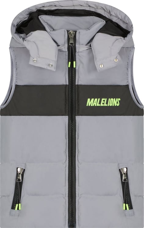 Malelions Junior Sport Nium Bodywarmer - Grey Grijs