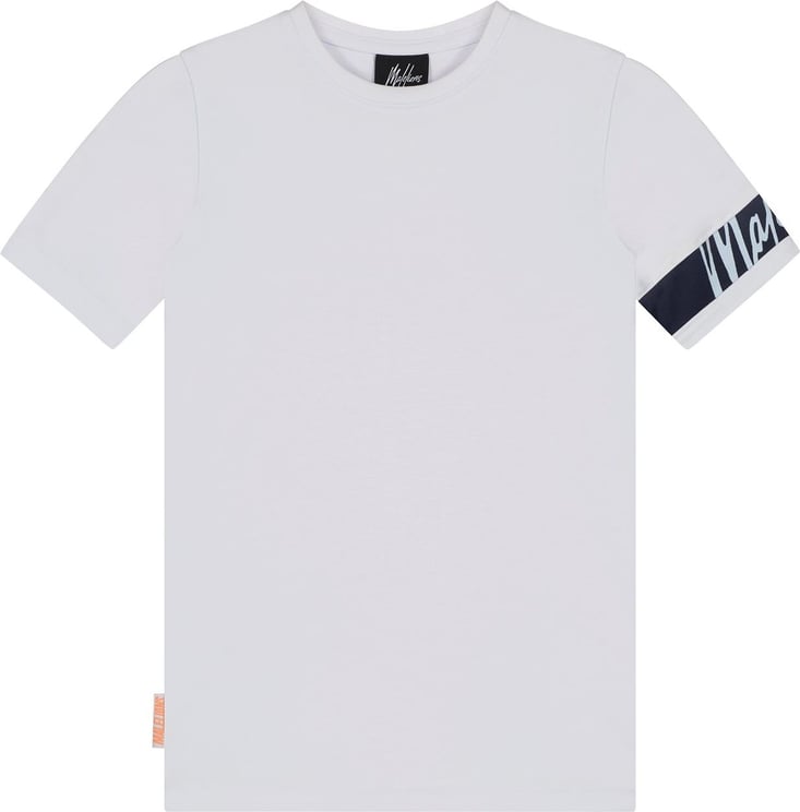 Malelions Junior Captain T-Shirt - White/Navy Wit