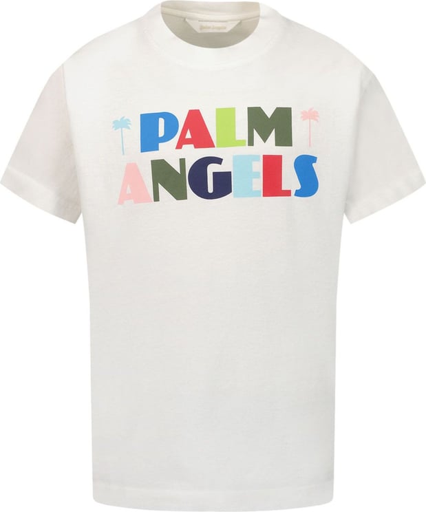 Palm Angels Kinder T-shirt Wit Wit