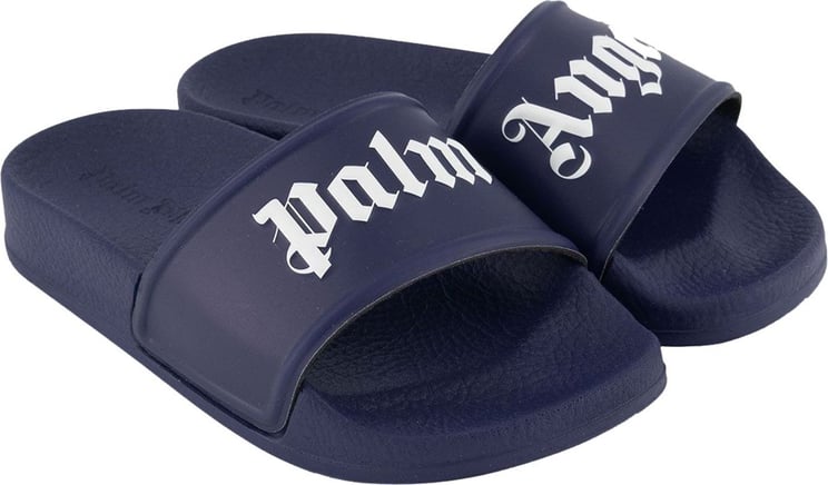 Palm Angels Kinderslippers Navy Blauw