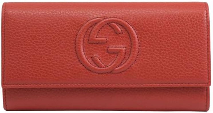 Gucci Women's Wallet Red Leather Cellarius Logo Mod. 598206 A7MOG 6523