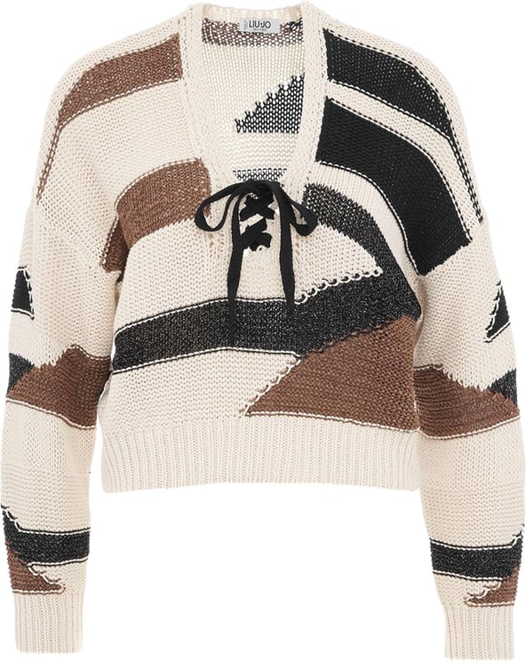 Sweater With Stripes Beige