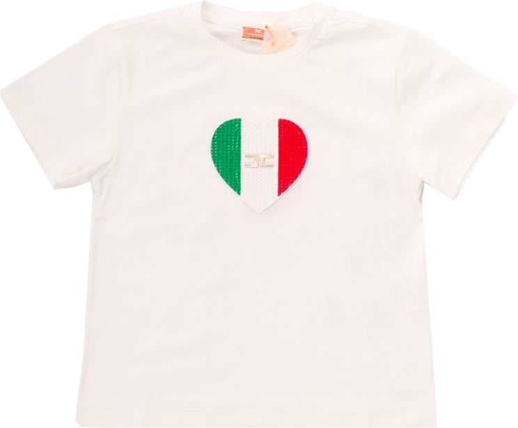 Elisabetta Franchi T-shirts And Polos Ivory White Wit