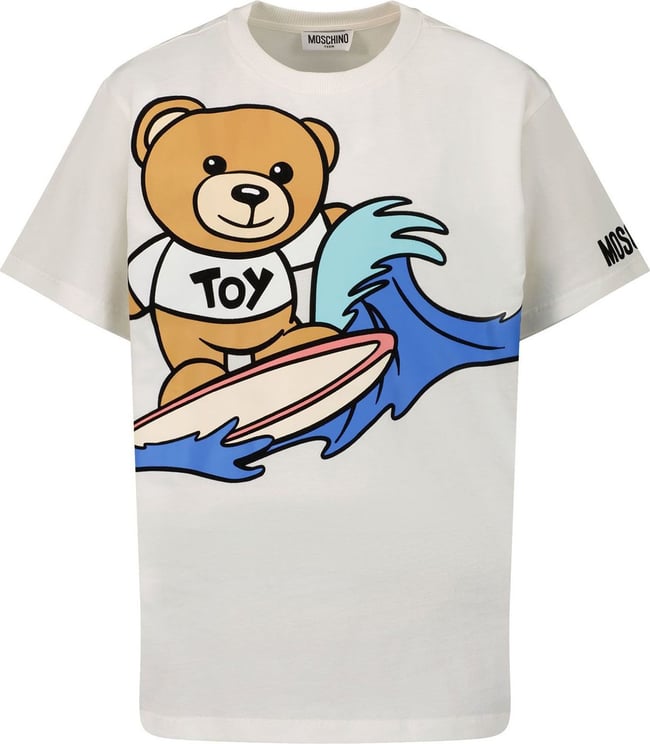 Moschino Kinder T-shirt Off White Wit