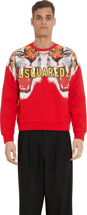 Dsquared2 Tiger sweat red Rood