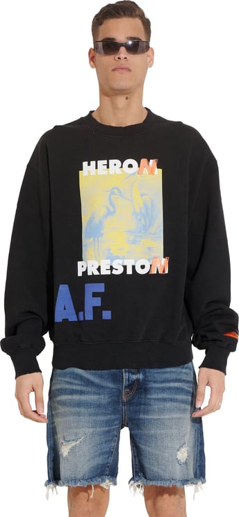 Heron Preston logo print sweatshirt Zwart