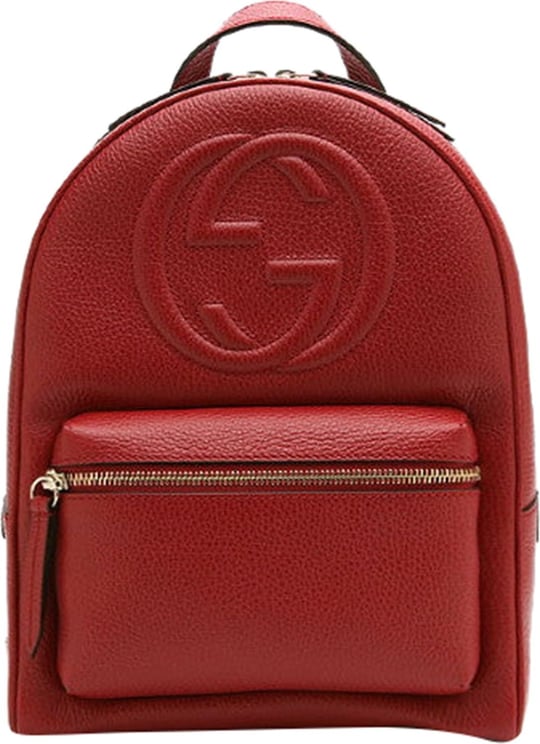 Gucci Gucci Backpack Soho Red Woman Leather Dollar Calf Chains Mod.536192 CAO0G 6433 Rood