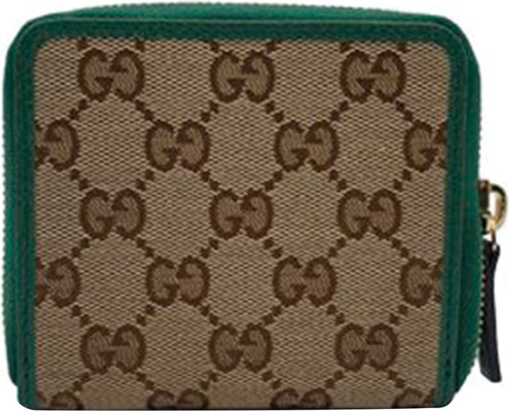 Gucci Women's Green Wallet Original GG Fabric and Leather Mod. 346056 KY9LG 9775