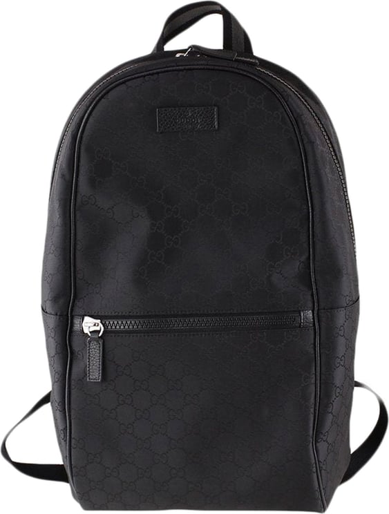 Gucci Gucci Backpack Black Man Fabric GG Canvas Zipper Mod.449181 G1XYN 001 Zwart