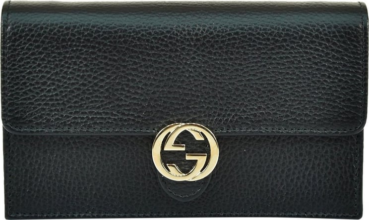 Gucci Gucci Women's Black Shoulder Bag Leather Dollar Calf Mod. 615523 CAO0G 1000 Zwart