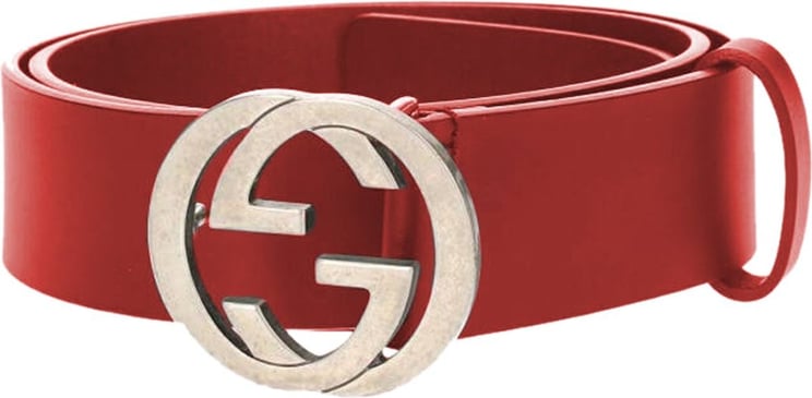 Gucci Gucci Men's Red Belt Leather Saddlery Mod. 546389 BGH0N 6420 Rood