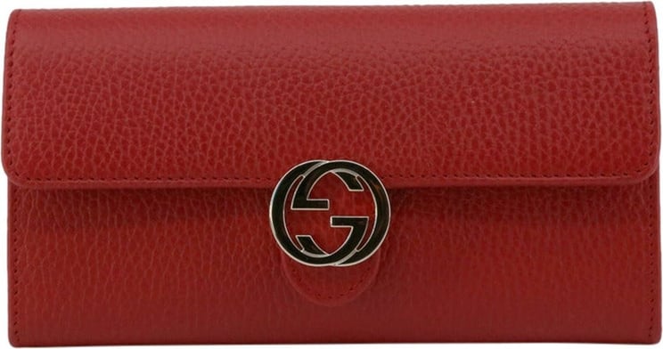 Gucci Women's Wallet Red Leather Dollar Calf Logo Mod. 615524 CAO0G 003 6420