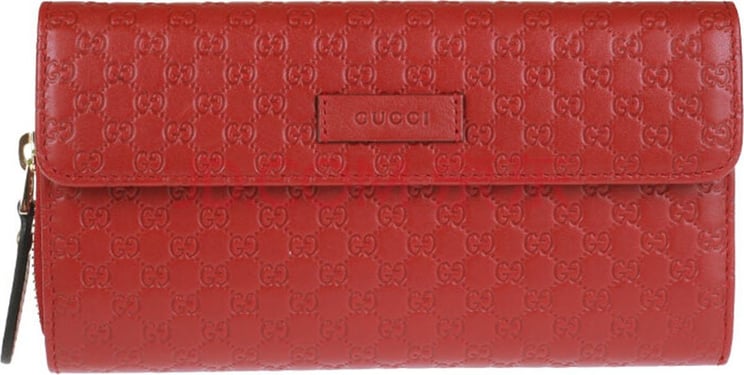 Gucci Women's Red Wallet Logo Microguccissima Leather Mod. 449364 BMJ1G 6420