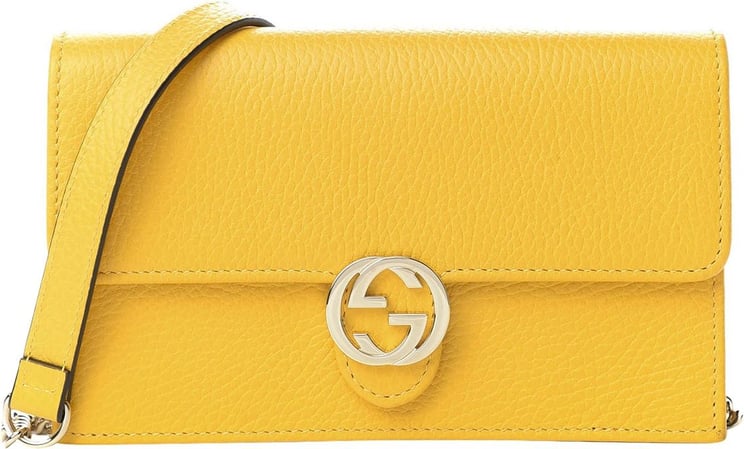 Gucci Gucci Yellow Shoulder Bag Woman Leather Dollar Calf Mod.615523 CAO0G 7124 Geel