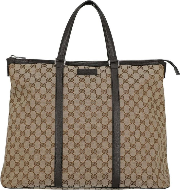 Gucci Gucci Beige Man Shopping Bag Original GG Fabric Mod. 449170 KY9LN 9903 Bruin