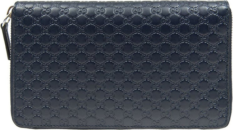 Gucci Men's Blue Wallet Micro-Guccissima Leather Zipper Mod.391465 BMJ1N 4009