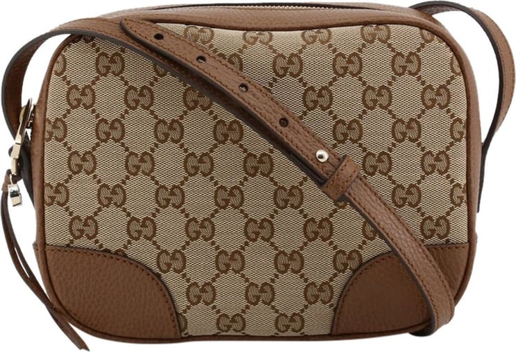 Gucci Gucci Handbag Brown and Beige Woman Leather Dollar Calf Mod. 449413 KY9LG 8610 Bruin