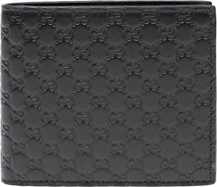 Gucci Bifold Wallet Black Man Microguccissima Leather Mod. 544472 BMJ1N 001