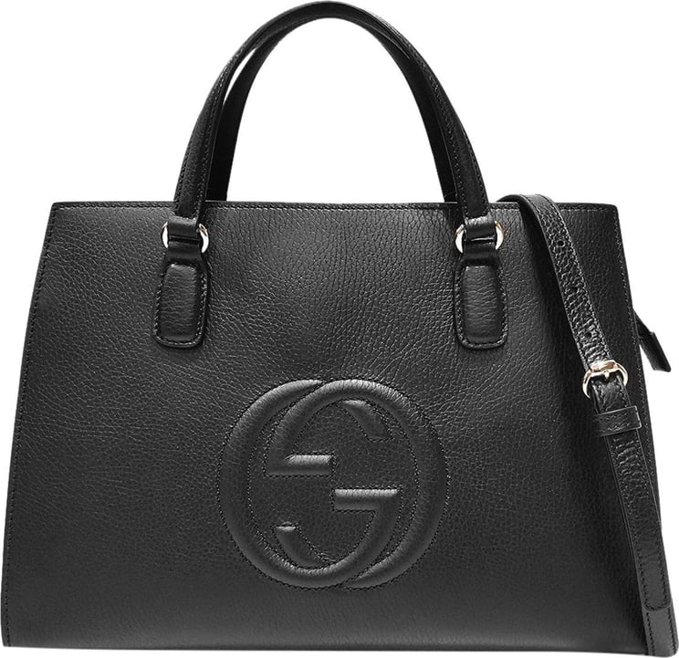 Gucci Gucci Handbag Soho Black Woman Leather Dollar Calf Mod. 607721 CAO0G 1000 Zwart