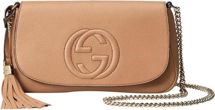 Gucci Gucci Handbag Soho Beige Woman Logo Leather Cellarius Mod. 536224 A7M0G 2754 Beige