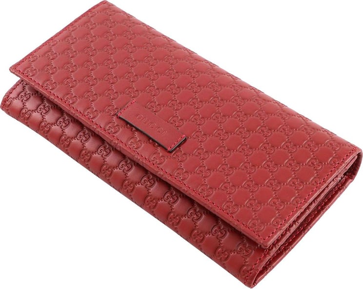 Gucci Women's Red Wallet Soft Microguccissima Leather Mod. 449396 BMJ1G 6420