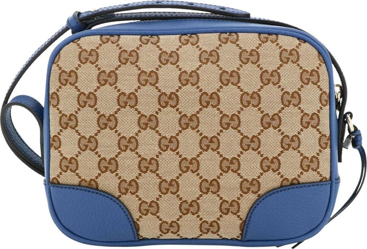 Gucci Gucci Blue and Beige Woman Handbag Leather Dollar Calf Mod. 449413 KY9LG 9782 Blauw