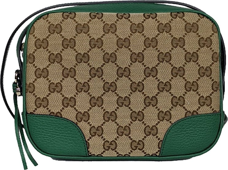 Gucci Gucci Green and Beige Woman Handbag Leather Dollar Calf Mod. 449413 KY9LG 9775 Groen