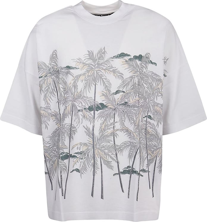Allover Palms Loose T-shirt White