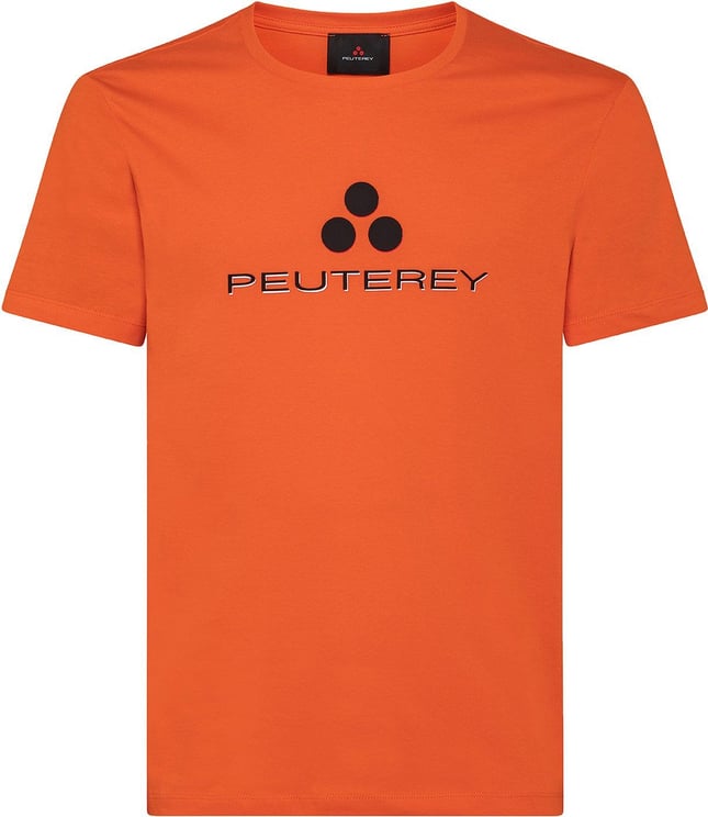 Peuterey CARPINUS O - T-shirt with front logo print Oranje