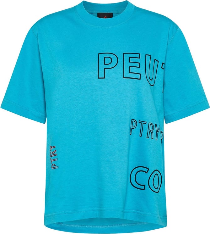 Peuterey T-shirt with printed lettering Groen