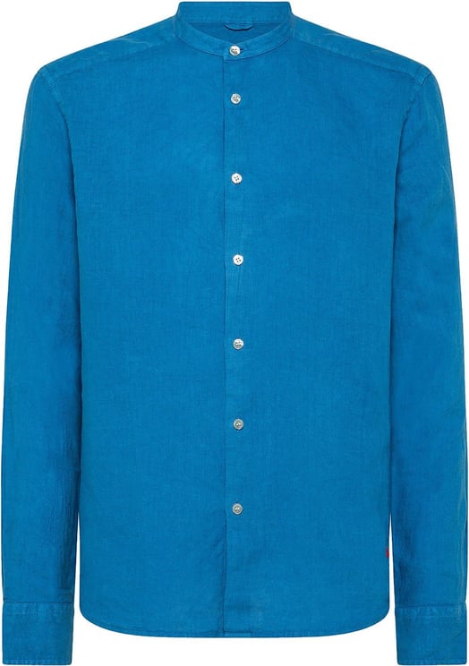 Peuterey IBERIS LINO - Light linen shirt Blauw