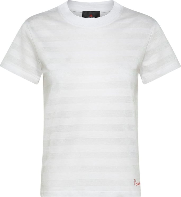 Peuterey Jersey t-shirt with lurex stripe Wit