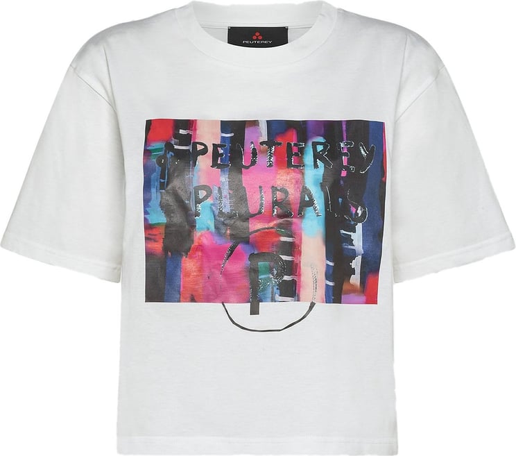 Peuterey Peuterey.Plurals t-shirt with multi-colour print Wit