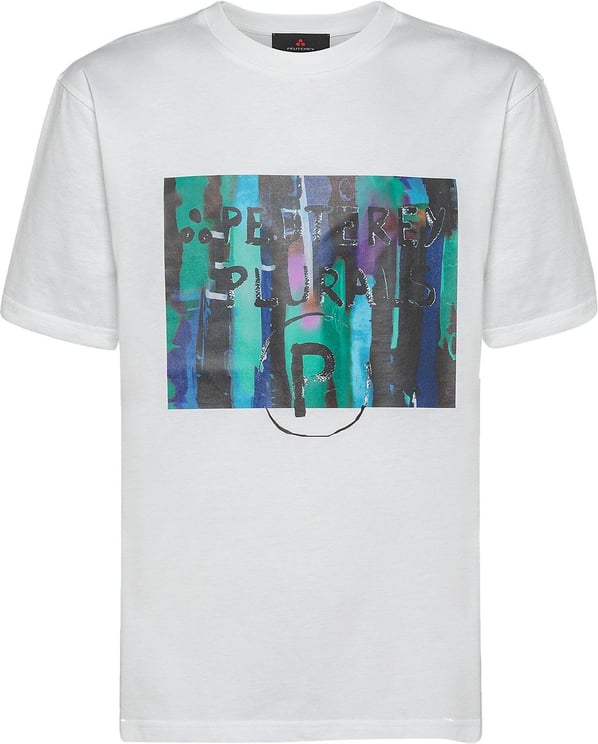Peuterey IPERICO MTC - GOTS fabric t-shirt with front print Wit