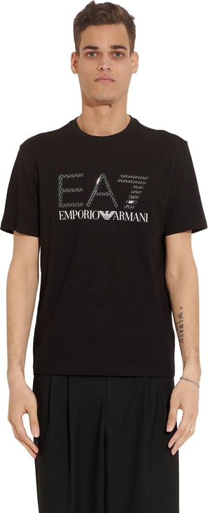 EA7 Logo t-shirt Zwart