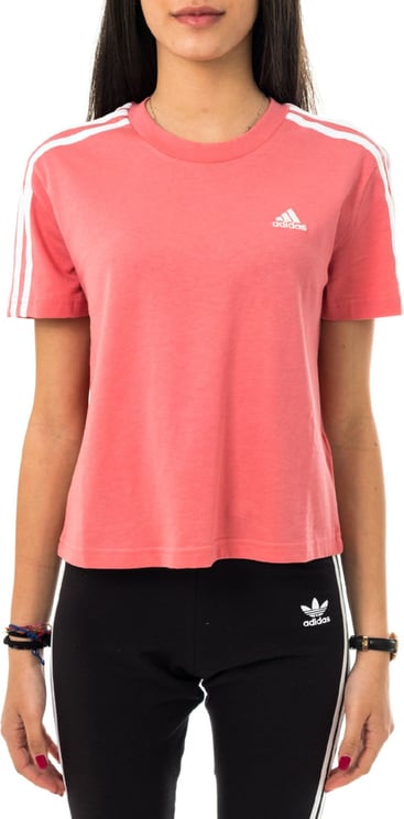Adidas T-shirt Woman W 3s Cro T Gl0780 Pink