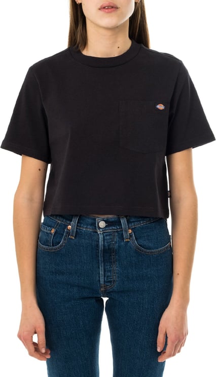 Dickies T-shirt Woman Ss Porterdale Crop W Dk0a4xdeblk Zwart